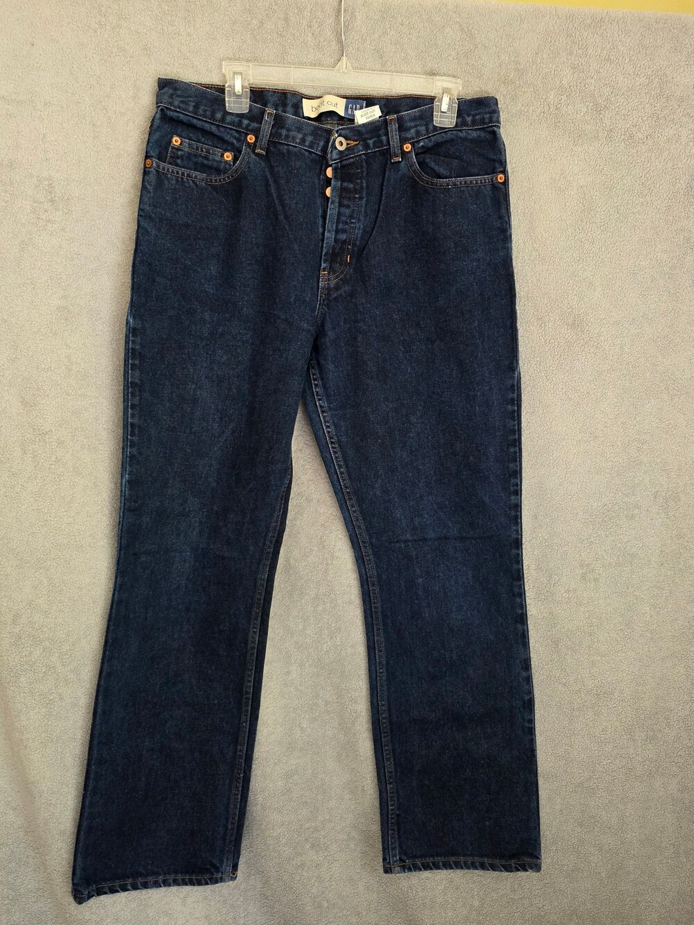 Vintage GAP Blue Jeans World Boot Cut Jeans 14 Regular Dark Indigo Cotton Denim